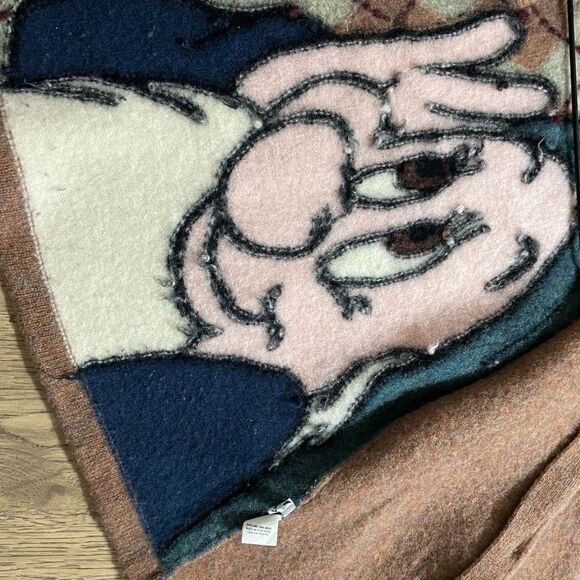 Vintage Disney Wool Snow White and The Seven Dwarfs Bashful Cardigan Sweater Siz - Picture 12 of 15